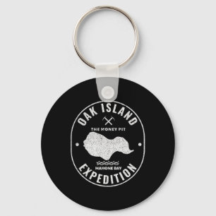 Oak Island Expedition Treasure Hunt Retro Mystery  Keychain