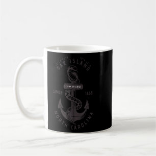 Oak Island NC Summertime Vacationing Anchor Snake Coffee Mug