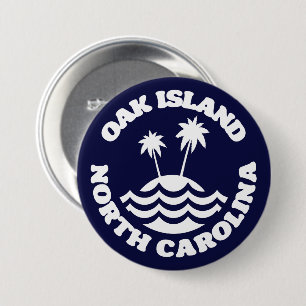 Oak Island,North Carolina 3 Inch Round Button