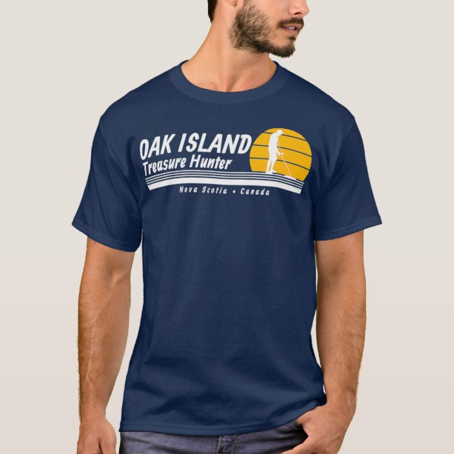 Oak Island Treasure and Metal Detector T-Shirt (Front)