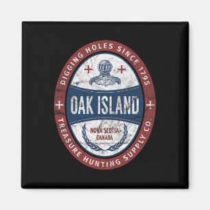 Oak Island Treasure Hunting Retro Templar Knight T Magnet
