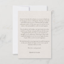 Oak & Ivory Thank you Card