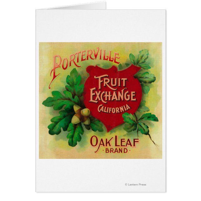 Oak Leaf Orange LabelPorterville, CA (Front)