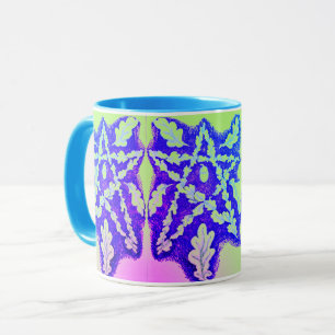 Oak Leaf Pentagram Bright Colorful Mug