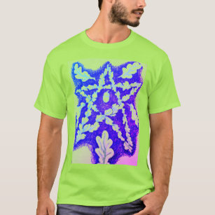 Oak Leaf Pentagram Bright Colourful T-Shirt