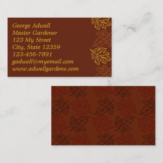 Oak Leaf Themed Business Card