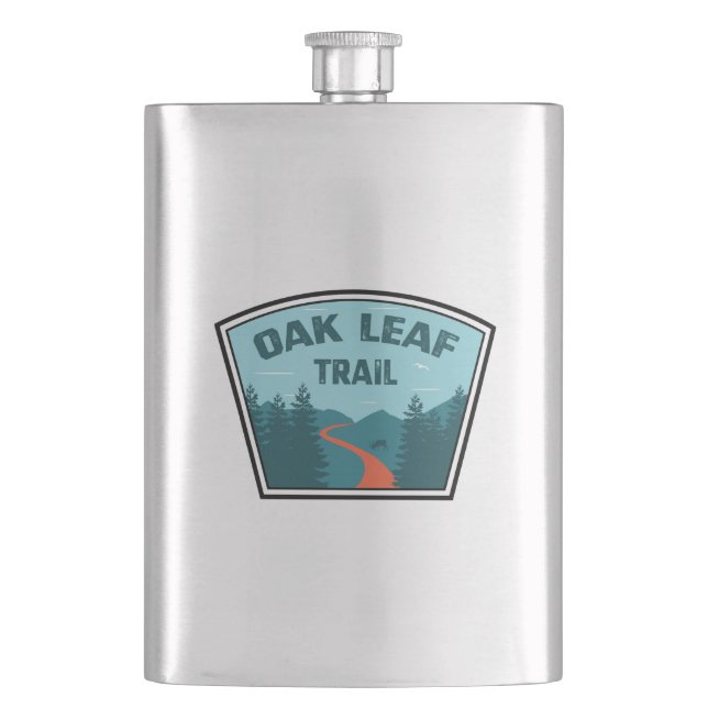 Oak Leaf Trail Hip Flask (Front)