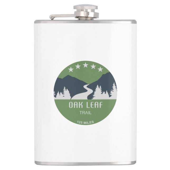 Oak Leaf Trail Hip Flask (Front)