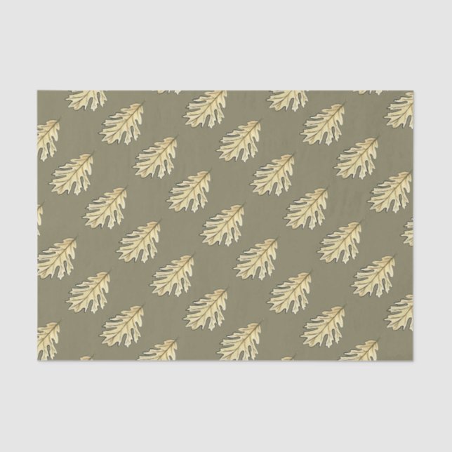 Oak Leaf Watercolor Tissue Paper (Front)