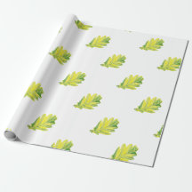 Oak leaf wrapping paper