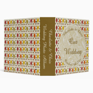 Oak leaves and Acorns Fall Autumn Wedding Custom Binder