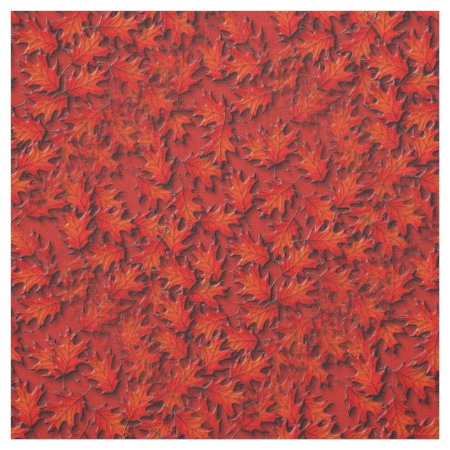 Oak Leaves Nature Art Pattern  Fabric (Swatch)