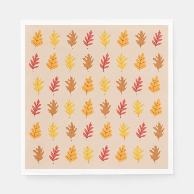 Oak Leaves Pattern Napkin (Front)