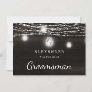 Oak Ridge Rustic Be My Groomsman Proposal Card