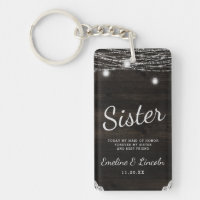 Oak Ridge Rustic Dark Wood To the Sister Quote
