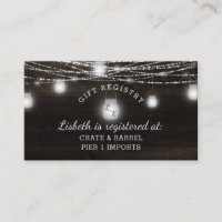 Oak Ridge Rustic Wood Bridal Shower Gift Registry