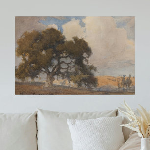 Oak Tree (1910) – Majestic Vintage Watercolor Poster