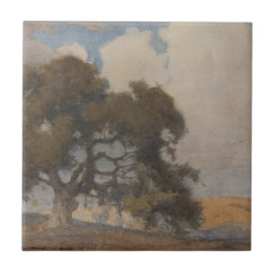 Oak Tree (1910) – Majestic Vintage Watercolor Tile