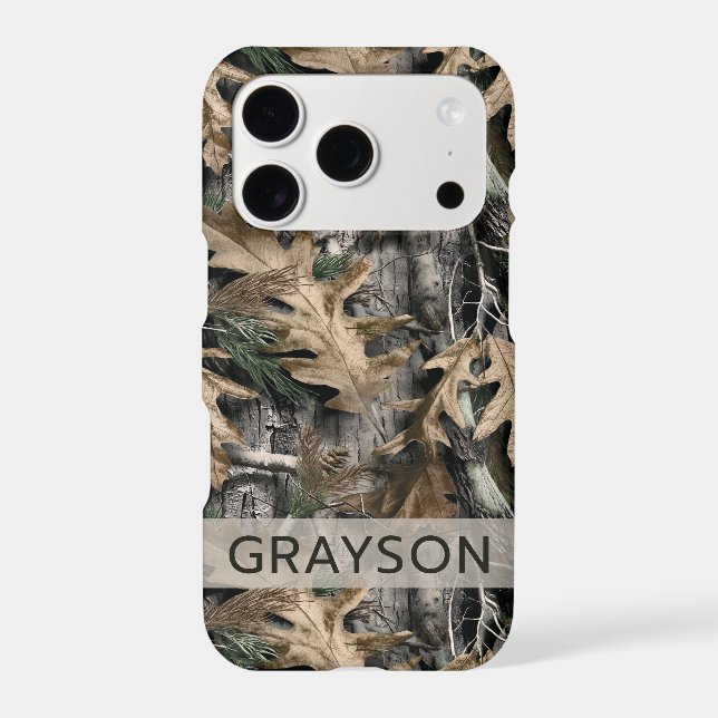 Oak Tree Camouflage Personalized Case-Mate iPhone (Verso)