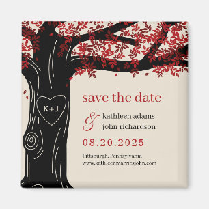 Oak Tree EDITABLE COLOR Save The Date Magnet