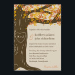 Oak Tree Fall Wedding Invitation<br><div class="desc">Featuring a beautiful oak tree symbolizing your strong and everlasting love, this Oak Tree wedding collection will charm your friends and family and get them ready to celebrate your romantic celebration. Matching components available at berryberrysweet.com Available in green for Summer weddings and orange for Autumn weddings. Matching Save The Date...</div>