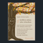Oak Tree Fall Wedding Invitation<br><div class="desc">Featuring a beautiful oak tree symbolizing your strong and everlasting love, this Oak Tree wedding collection will charm your friends and family and get them ready to celebrate your romantic celebration. Matching components available at berryberrysweet.com Available in green for Summer weddings and orange for Autumn weddings. Matching Save The Date...</div>
