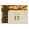 Oak Tree Fall Wedding Table Number Card