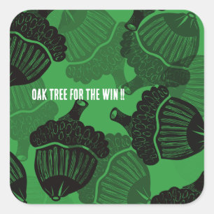 Oak Tree for the Win Square Sticker