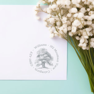 Oak Tree Home Address Self-inking Stamp