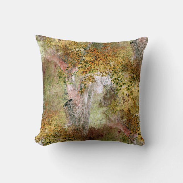 Oak tree in Fall.... Throw Pillow (Front)