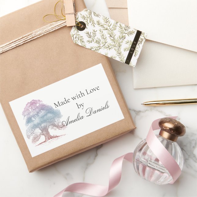 Oak Tree Made with Love Sticker (Gifting)