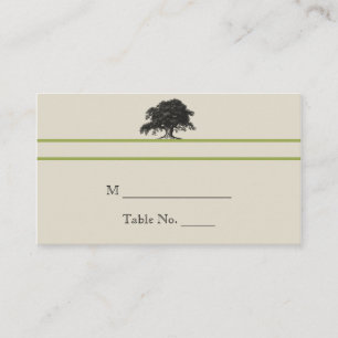 Oak Tree Plantation in Green Wedding Place Cards