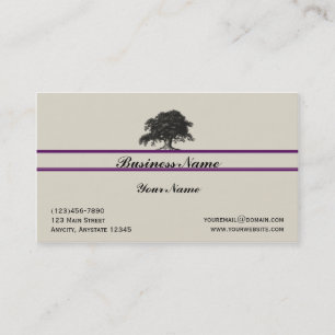 Oak Tree Plantation in Purple Business Card