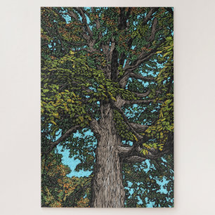 Oak Tree Puzzle (color / Difficult)