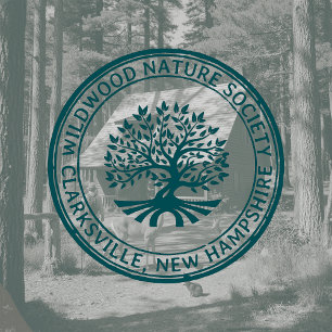 Oak Tree Rustic Border Address Nature and Business Rubber Stamp