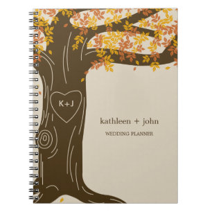 Oak Tree Wedding Planner Notebook - Orange