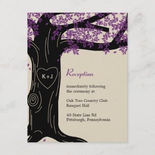 Oak Tree Wedding Reception Card