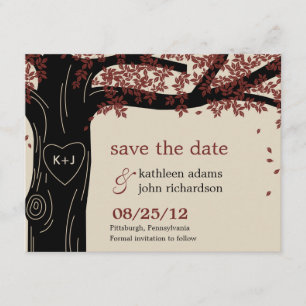Oak Tree Wedding Save The Date Card