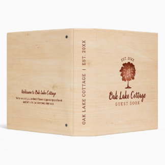 Oak Tree Wood Vacation Rental House Guest Binder