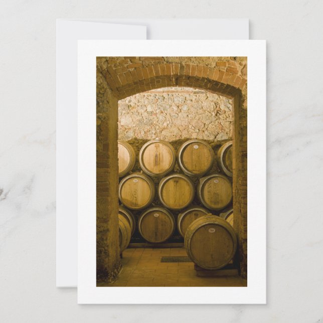 Oak Wine Barrels, Chianti, Italy (Front)