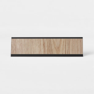 Oak Wood Grain Look Desk Name Plate