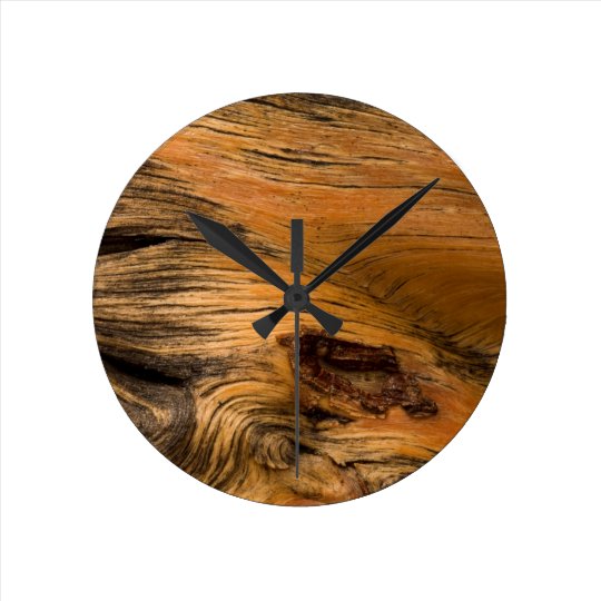 Oak Wood Round Wall Clock