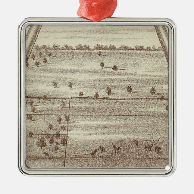 Oakdale Ranch Metal Ornament (Front)