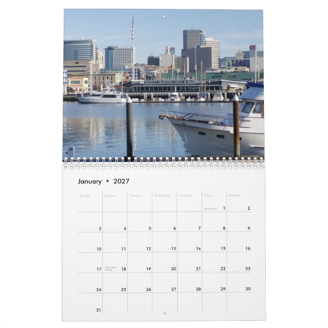 Oakland California 2014 Wall Calendar (Jan 2027)