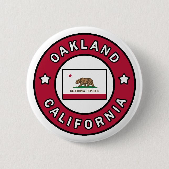 Oakland California 2 Inch Round Button (Front)