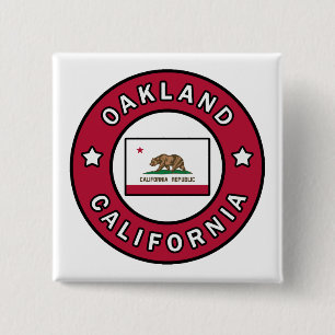 Oakland California 2 Inch Square Button