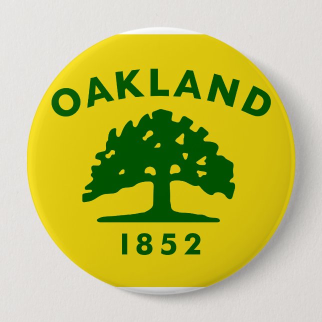 Oakland, California 4 Inch Round Button (Front)