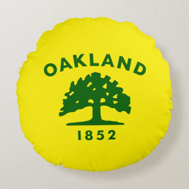 Oakland (California) City flag  Round Pillow (Front)