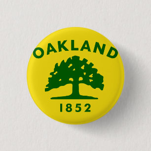Oakland, California Flag 1 Inch Round Button