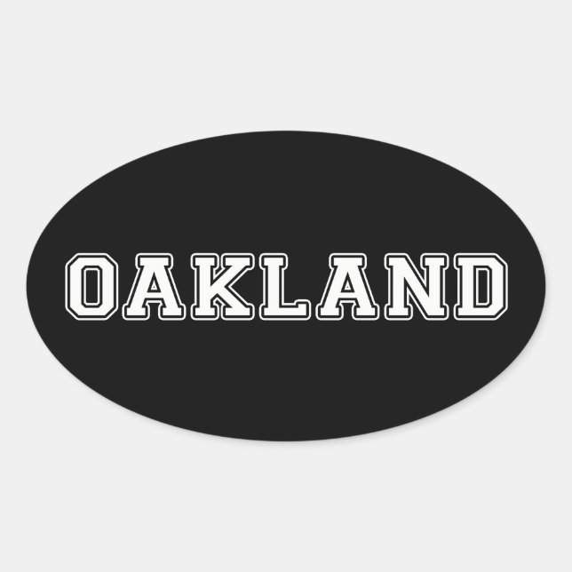 Oakland California Oval Sticker (Front)